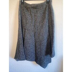 Wool skirt Vintage herringbone MIDI USA lagen cottage goth irish M 90s soda blu